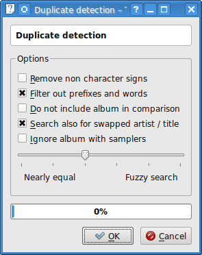 Overview of the duplicate detection dialog.